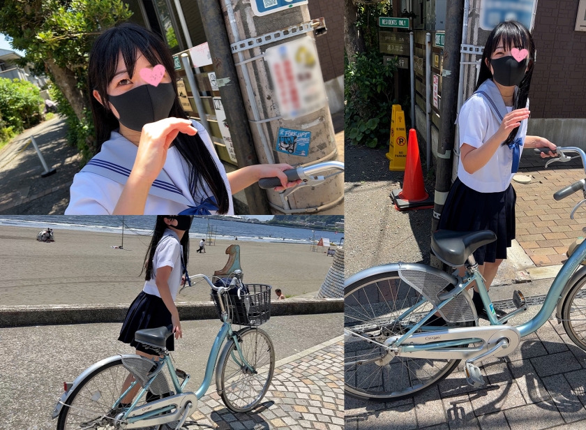 制服美少女とP活！マスク下の可愛い顔と中出し2連発
